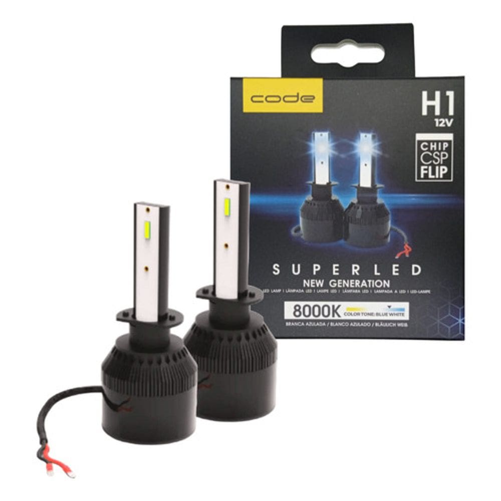 Kit Super Led CODE 8000k 12v H1 H3 H7 H8 H9 H11 H16