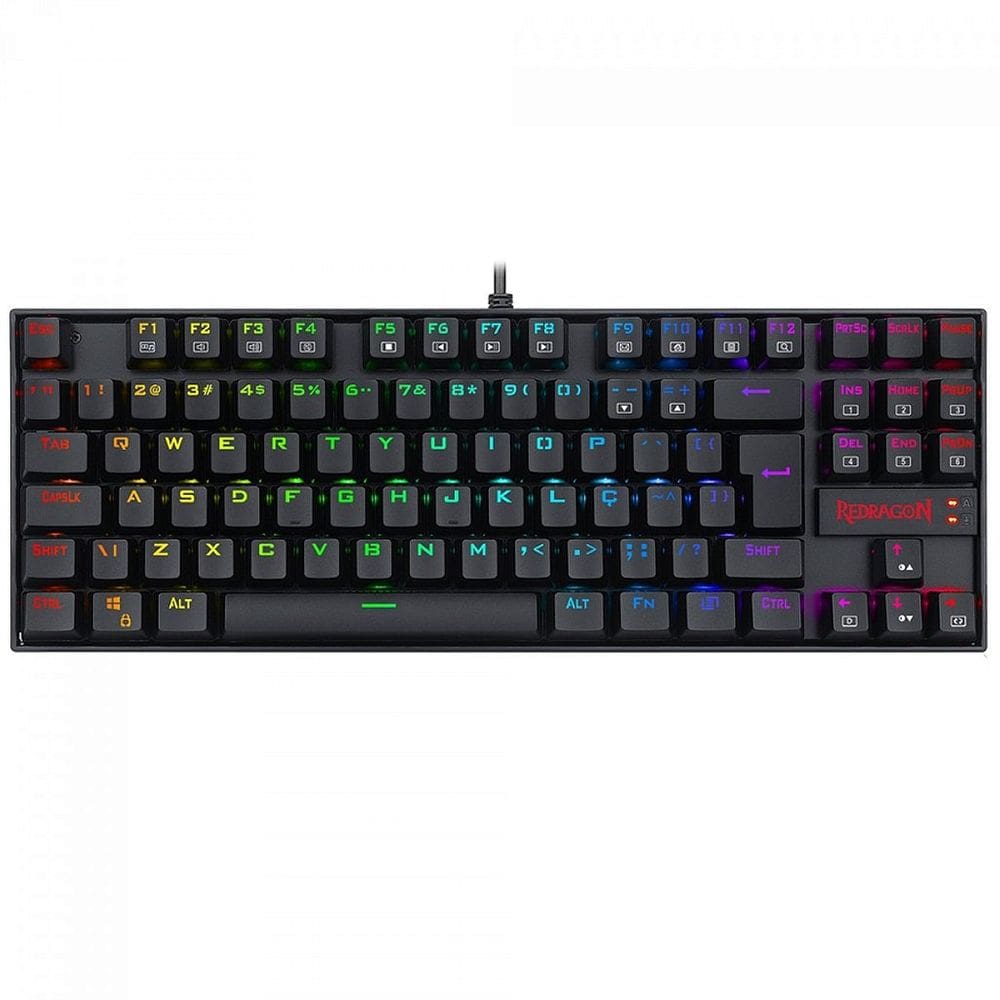 Teclado Magnético Redragon Kumara Pro, RGB, Switch Marrom, Preto
