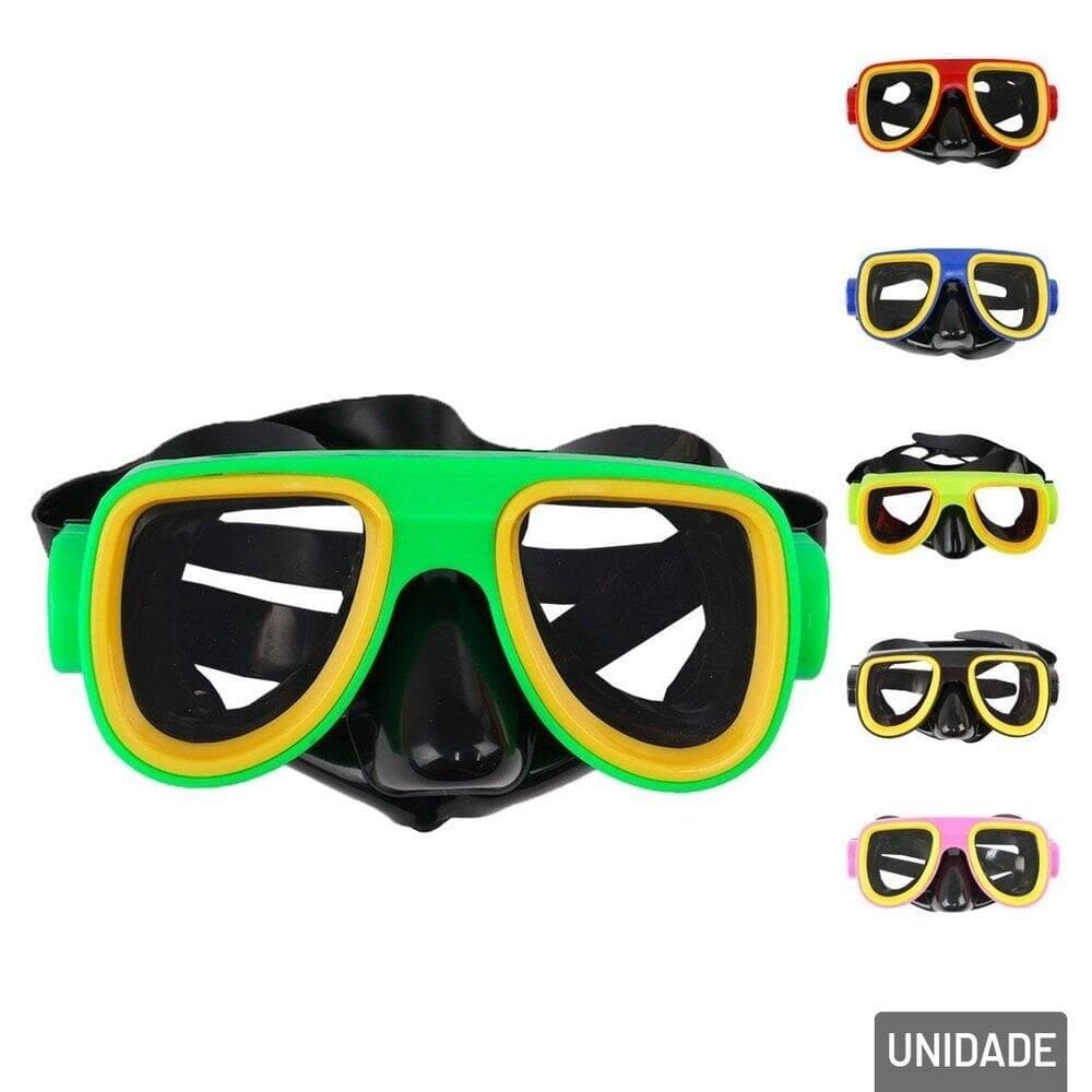 Máscara de Mergulho EM Silicone Ajustável Color - Tudo em Caixa