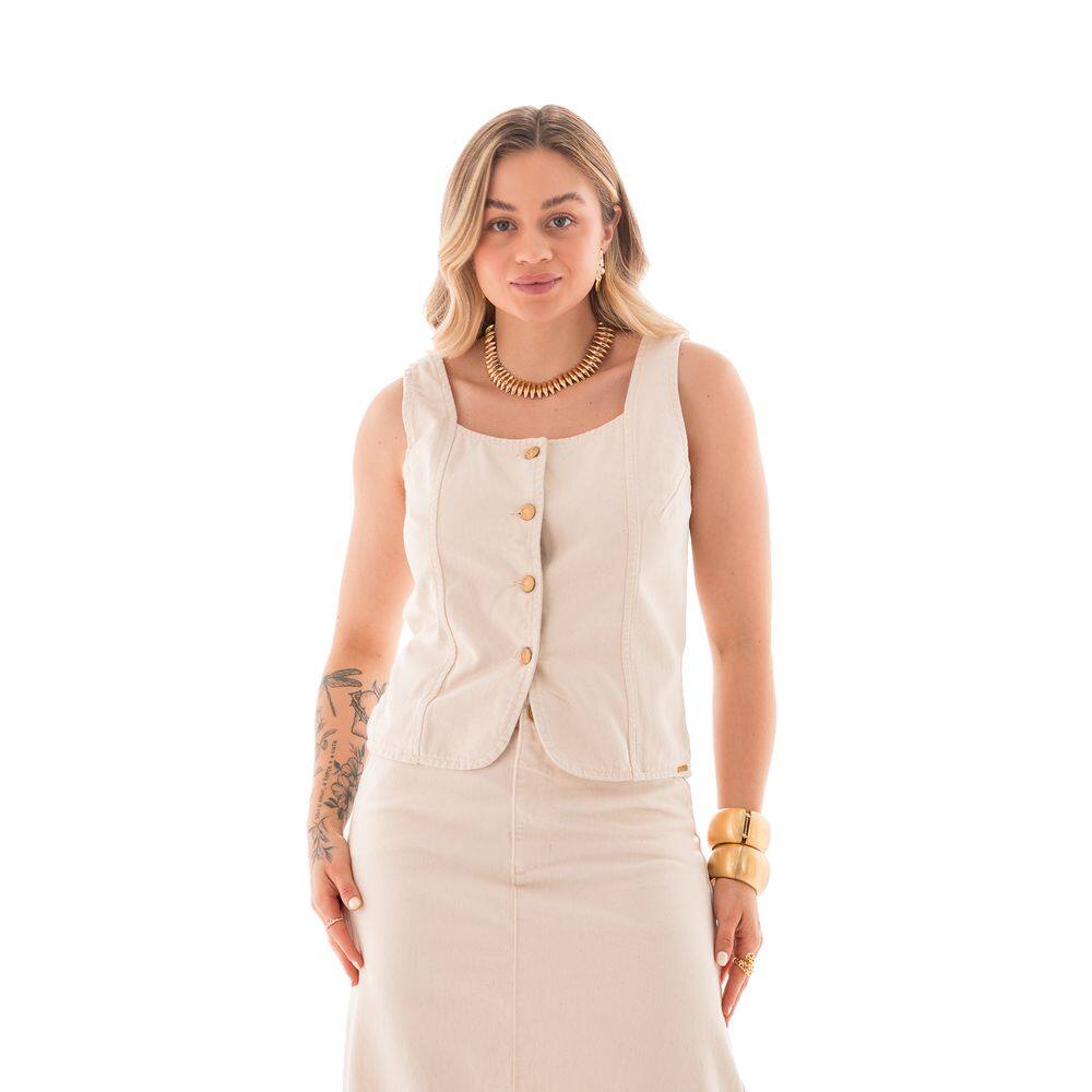 Top Jeans Feminino Arauto Natural