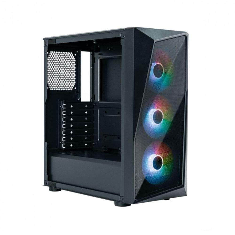 Gabinete Cooler Master Cmp 520 Lateral De Vidro - 3 Fans Led Argb- Preto - Cp520-kgnn-s00