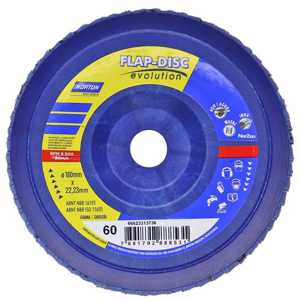 Disco Lixa Flap Evolution R-822 - 180 X 22 - G 60