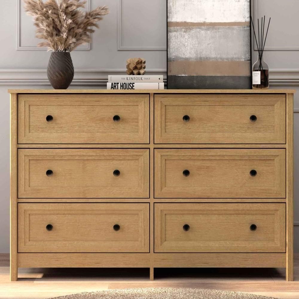 Cômoda 6 Gavetas Ditália -217 Carvalho