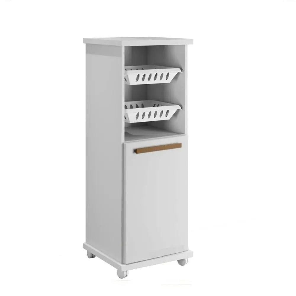 Armário De Cozinha Com Fruteira Paraná Arte Móveis Branco