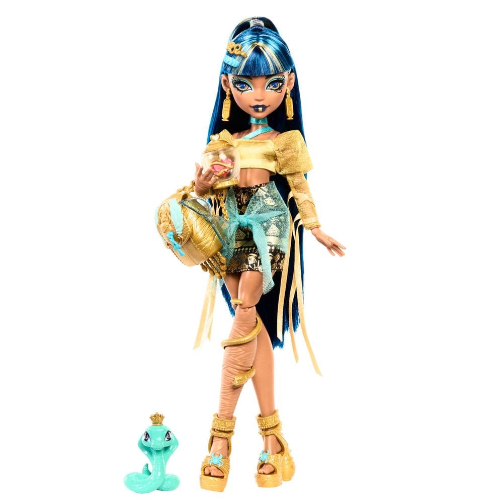 Boneca Monster High Cleo De Nile com Pet Cobra Hissette e Acc