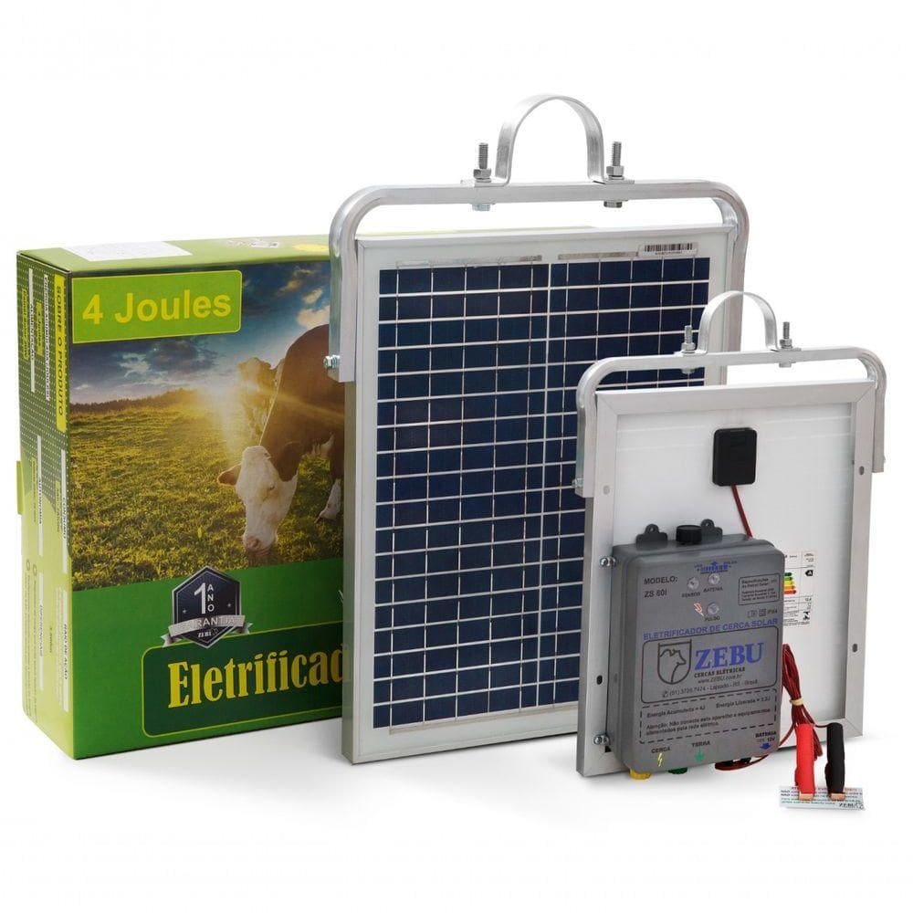 Eletrificador Cerca Eletrica Rural Solar Zebu Zs80i