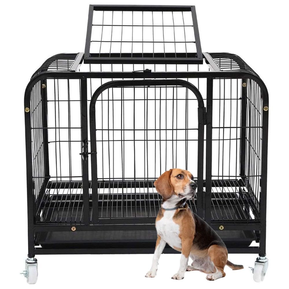 Gaiola Pet Gato Cao Cachorro Canil Animal de Estimaçao Pet Shop Bandeja Removivel Rodinhas Transporte Seguro Resistente