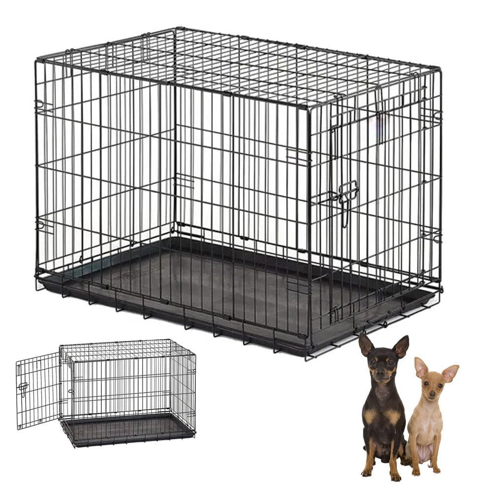 Gaiola Pet Cao Gato Cachorro Filhote Canil Bandeja Removivel Pet Shop Transporte Dobravel Seguro Resistente Animal de Estimaçao