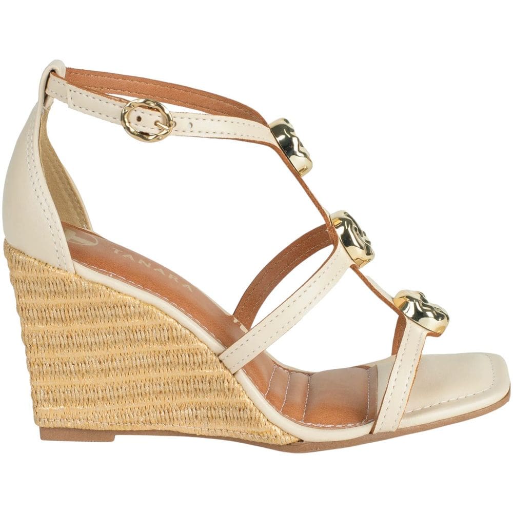 Sandália Feminina Anabela Casual Dia a Dia Passeio Trabalho Festa Chique Tanara T9311