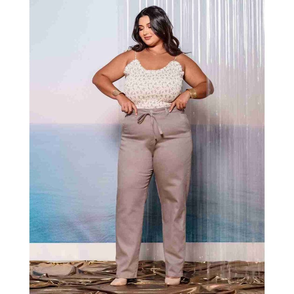 Calça Plus Size Sarja Feminina Mom - 31572