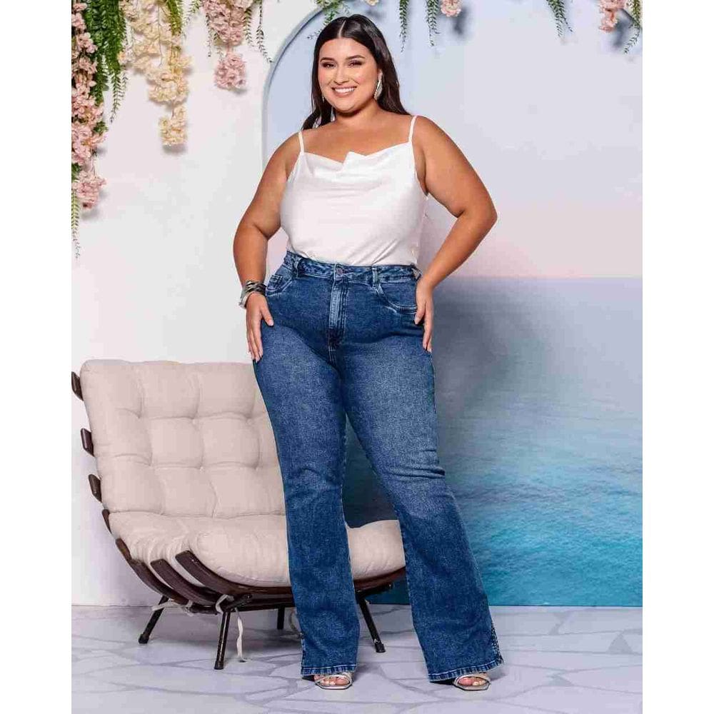 Calça Jeans Feminina Flare Petit - 31630