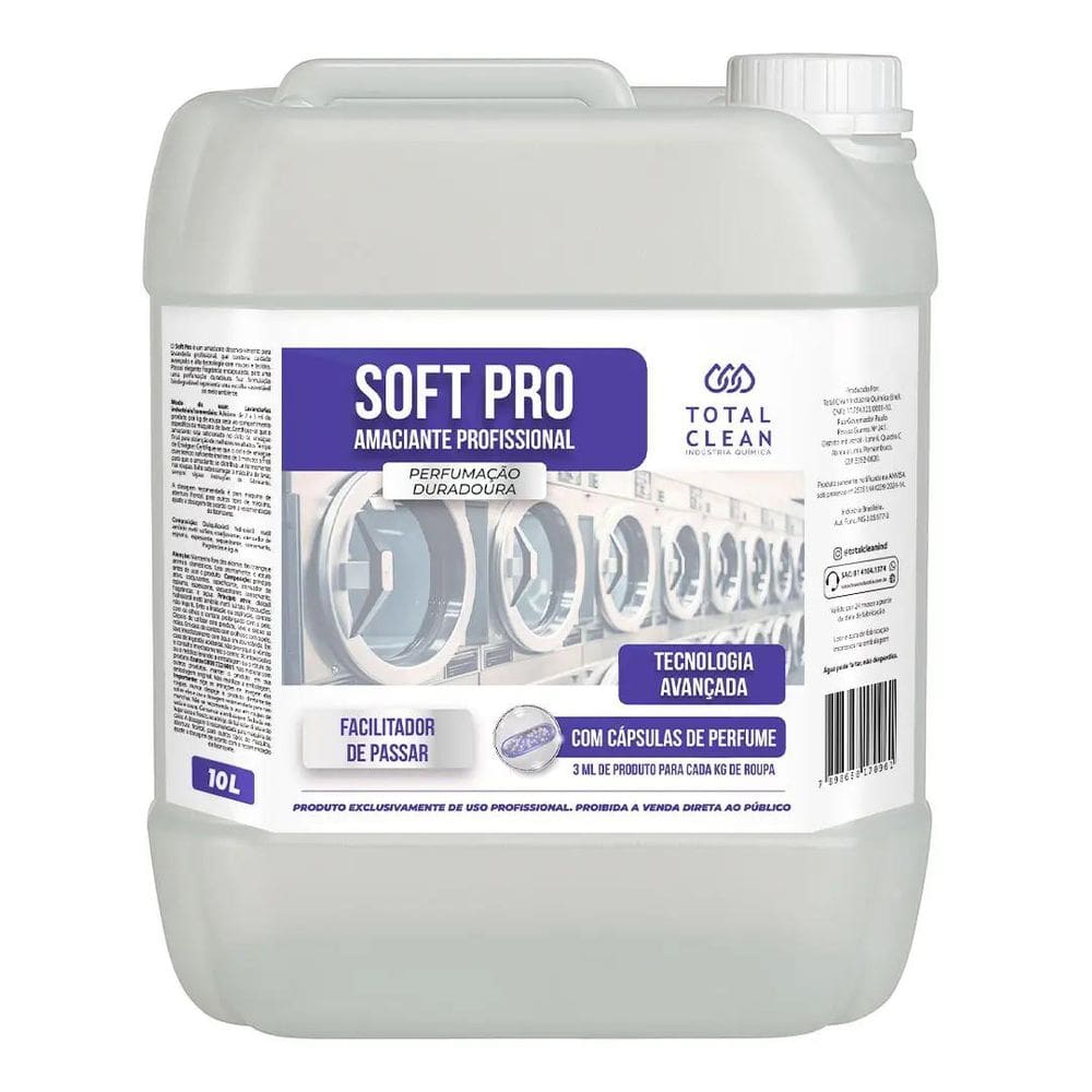 Amaciante Soft Pro Lavanderia 10 Litros