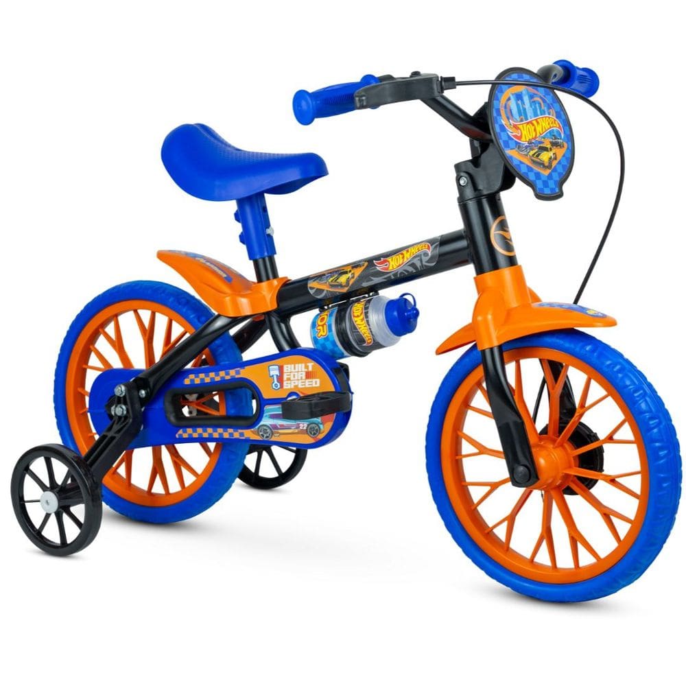 Bicicleta com Rodinha aro 12 Hot Wheels Nathor