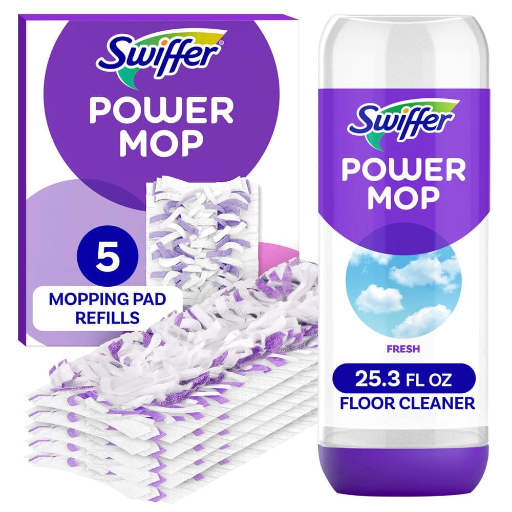 Pacote de recarga Swiffer Power Mop Floor Cleaner 750 ml com aroma de lavanda