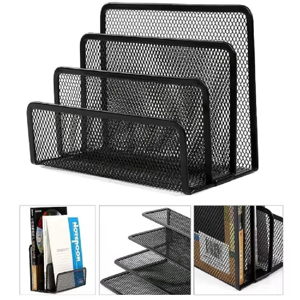 Organizador Mesa Escritorio Suporte Porta Treco Documento Envelope Livro Papeis Carta 3 Divisorias