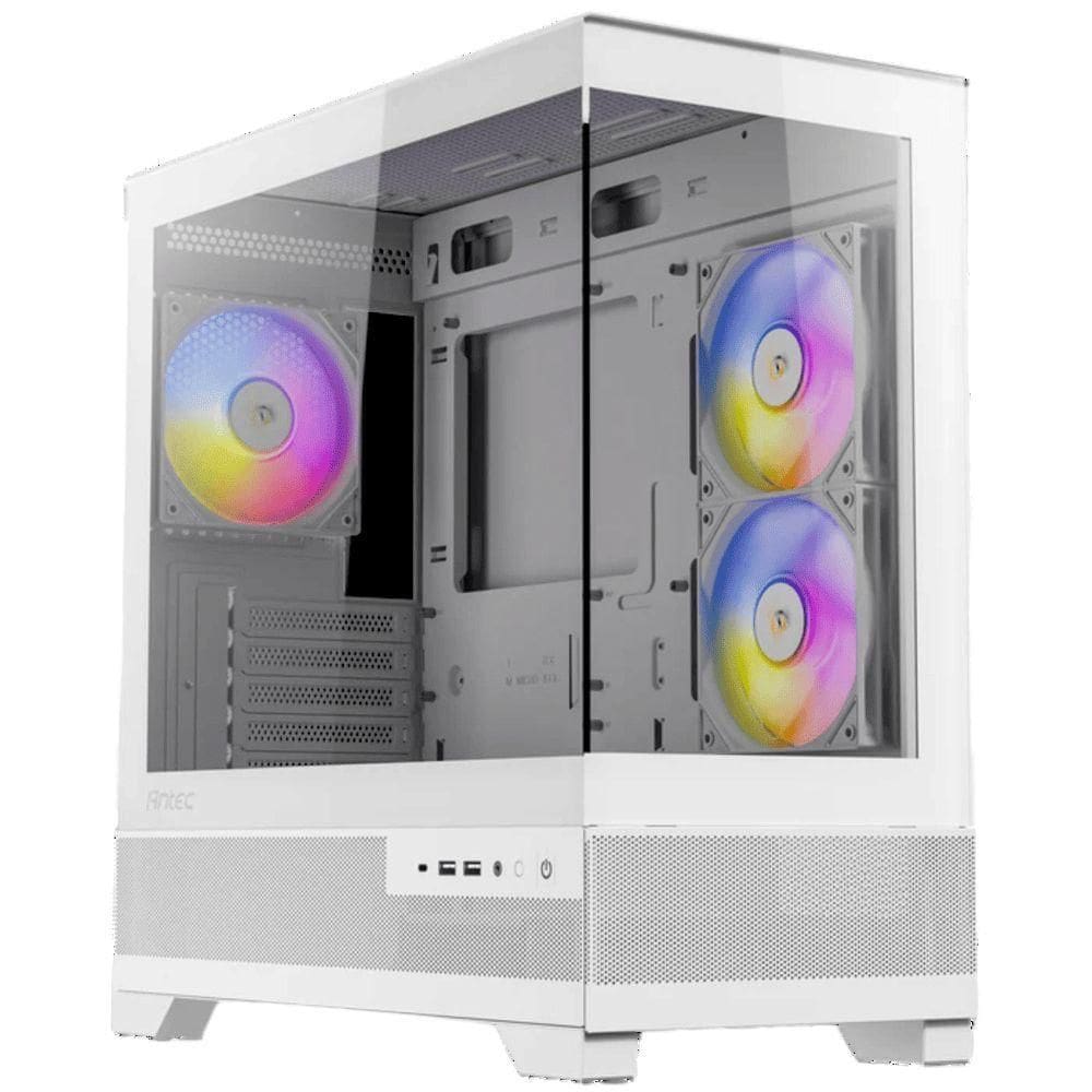 Gabinete Gamer Antec Cx500m Rgb White Lateral De Vidro Temp 4mm Micro-atx-itx Com 3 Fans Rgb 12