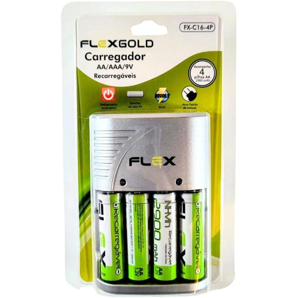 Carregador De Pilhas Aa-aaa-9v Fxc164p Bivolt