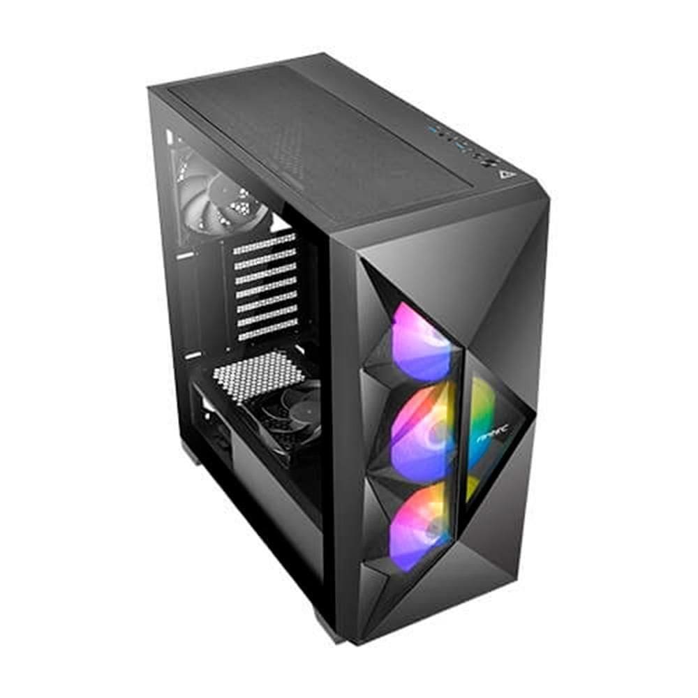 Gabinete Gamer Antec Df800 Flux Lateral De Vidro Temperado Micro Atx-mini-itx-atx 3 Fans Argb-0-76
