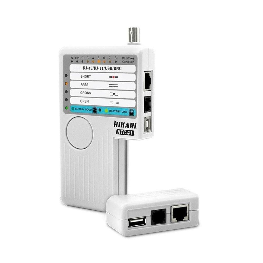 Testador De Cabos Multifuncional Htc-41 Cnectores Rj-45-rj-11, Cabo Coaxial Bnc E Usb