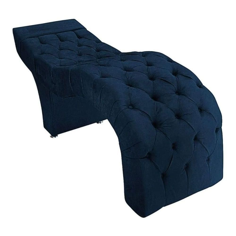 Maca Estofada Estética Cílios Salão Spa Suede Júlia Cor:azul Marinho
