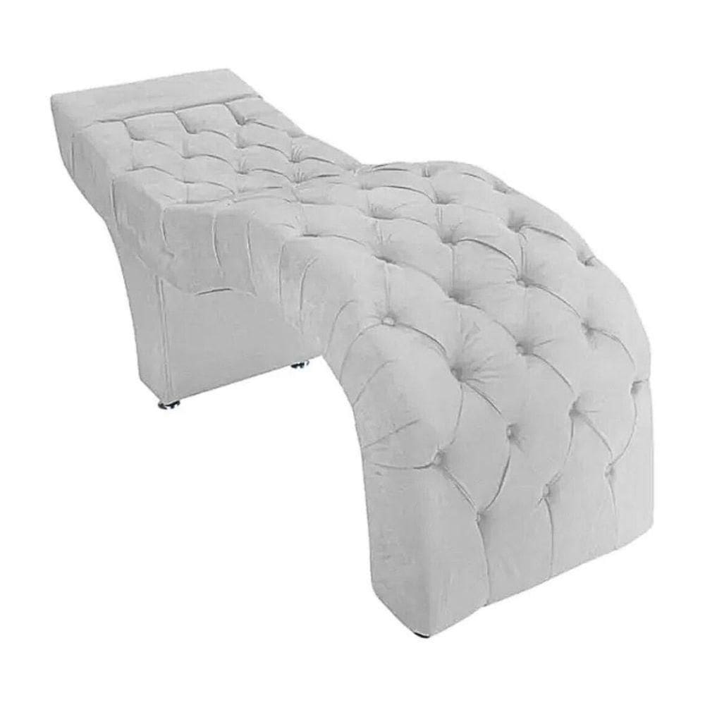 Maca Estofada Estética Cílios Salão Spa Suede Júlia Cor:branco