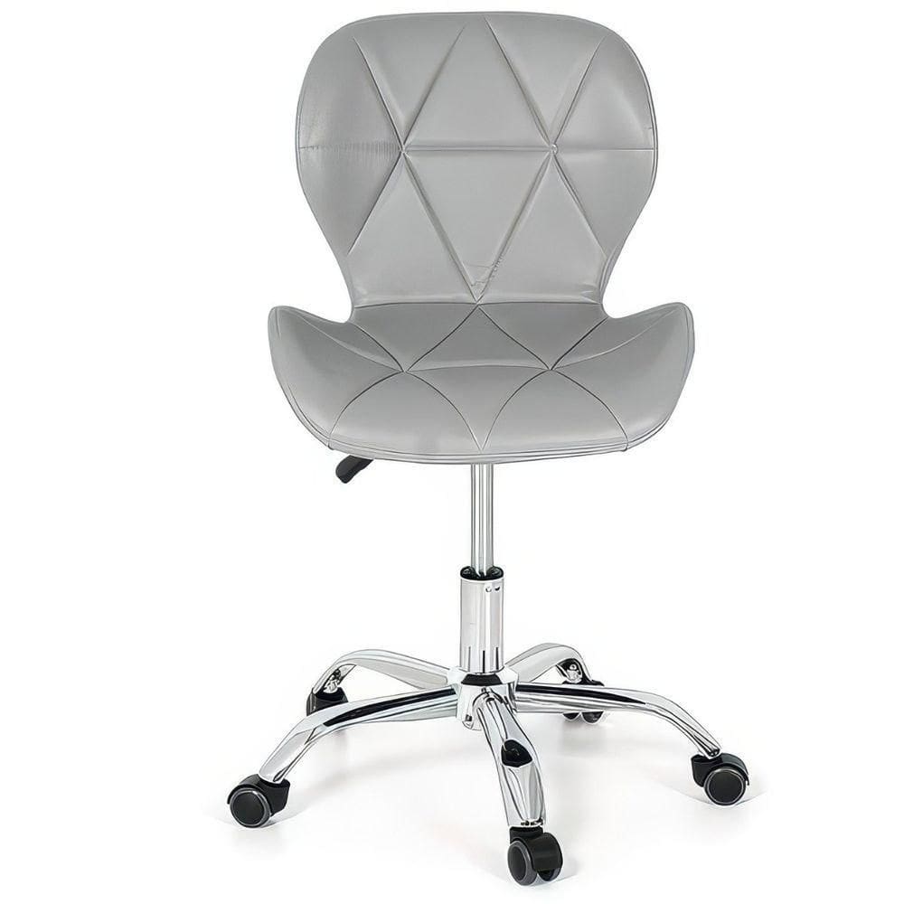 Cadeira Escritório Slim Vegas Base Giratória Estofada Cinza
