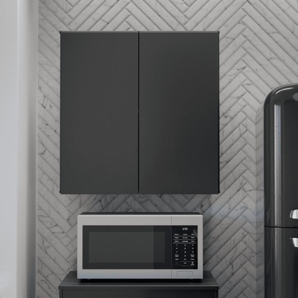 Armário Aéreo Aliex 02 Portas Preto