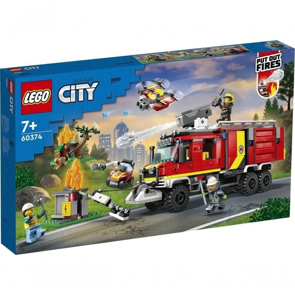 Lego City Caminhão De Comando Dos Bombeiros - 502 Peças 60374