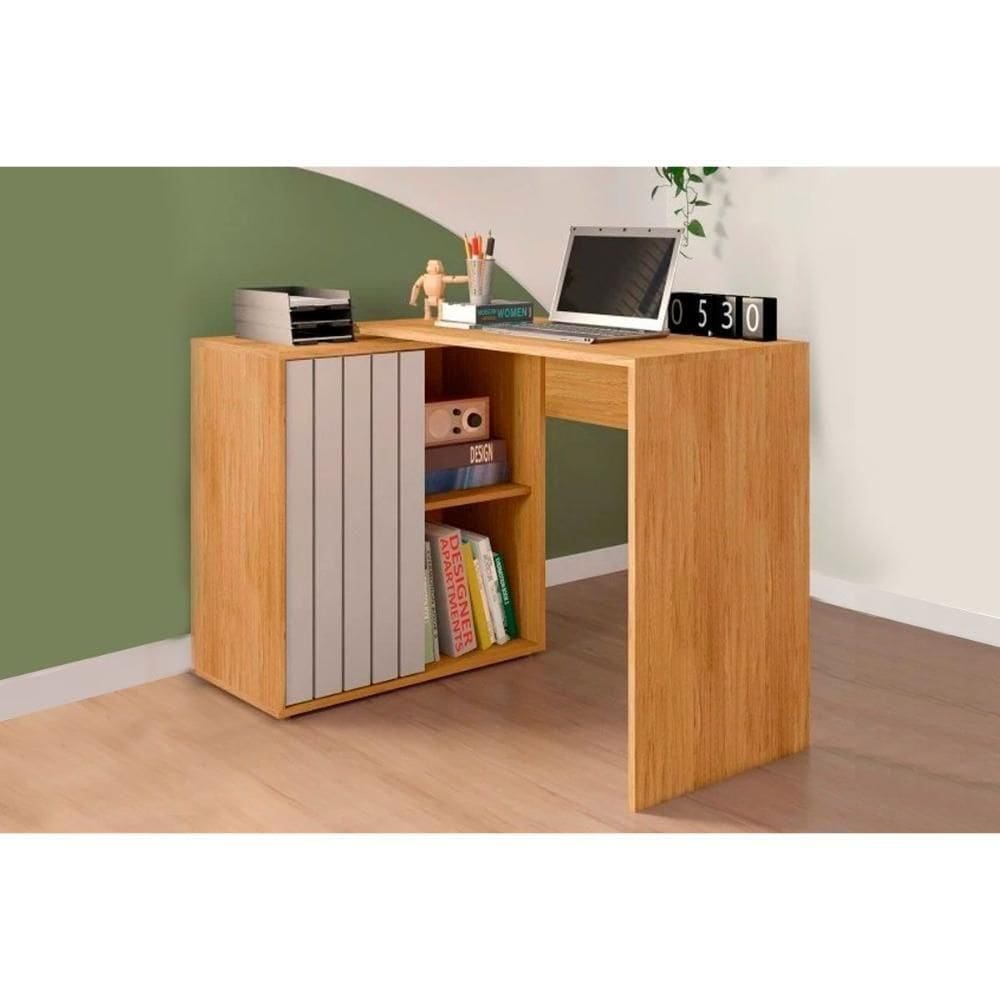 Mesa Computador Tech C- 1 Porta De Correr Lamina -cacao - Caemmun