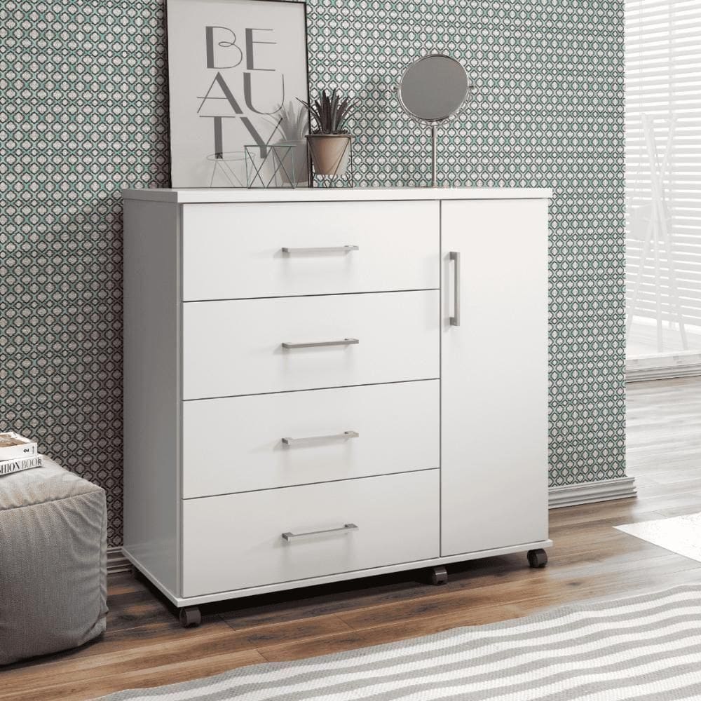 Comoda Dinamarca Branco Brilhante