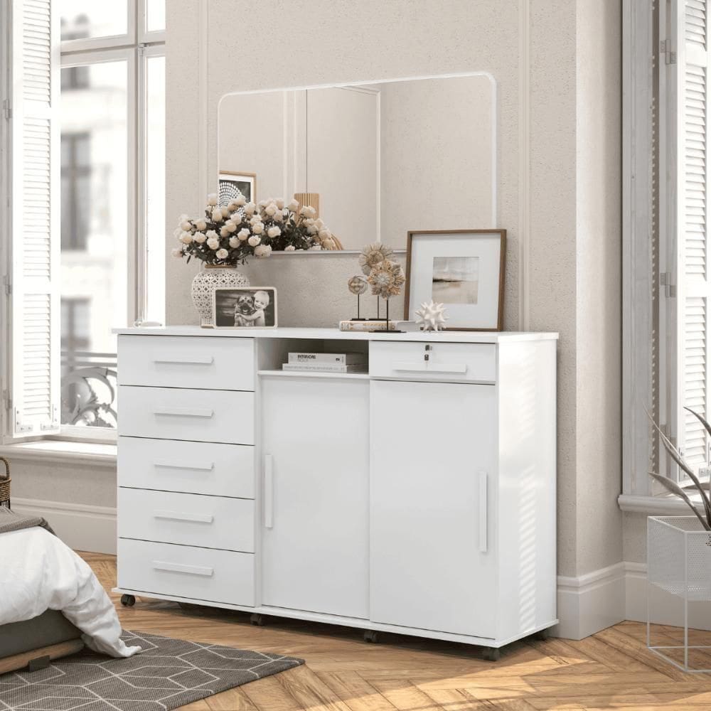 Comoda Austria Branco Brilho