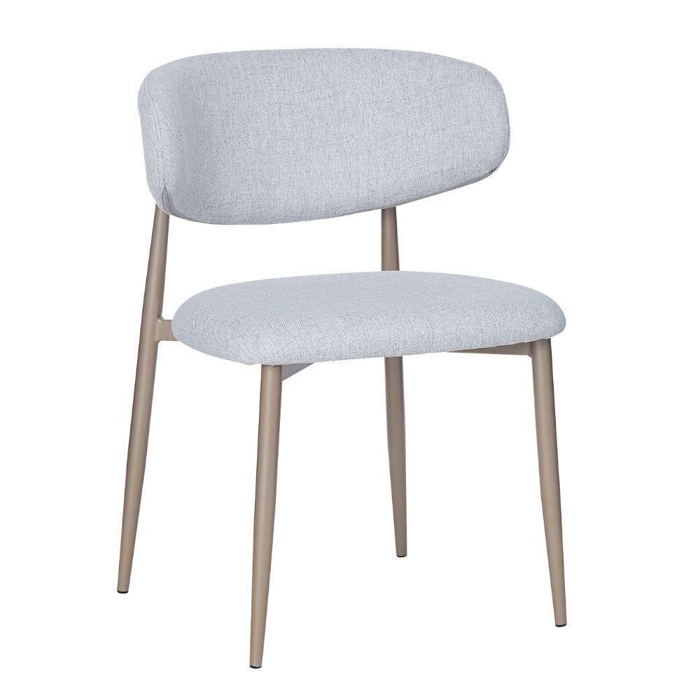 Cadeira Napoli Base Champagne - Tecido Cinza