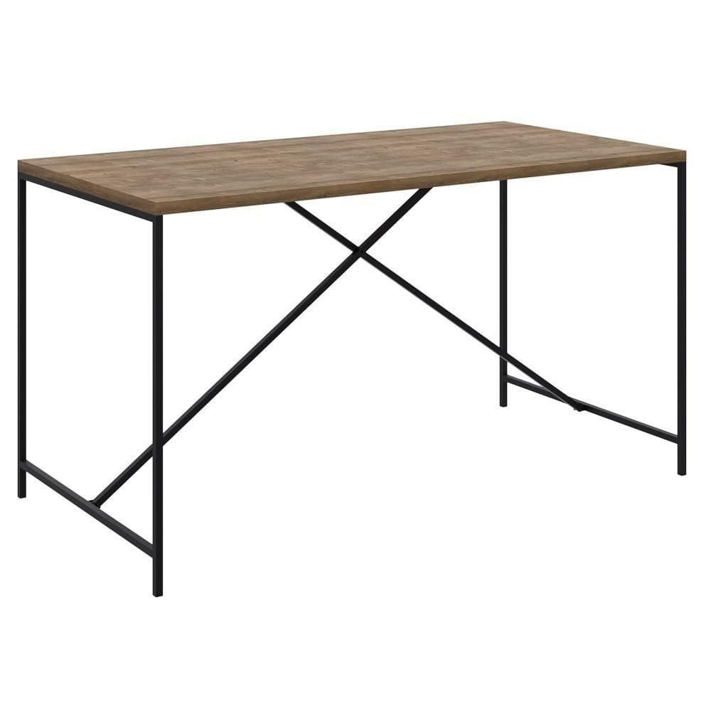 Mesa Para Sala De Jantar Estilo Industrial Steel Quadra 27818 Vermont/preto - Artesano