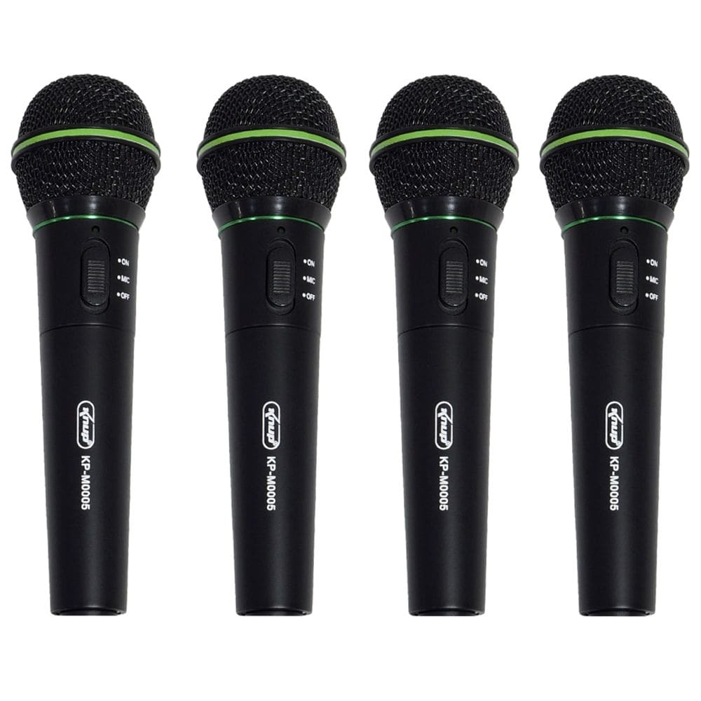 Kit 4 Microfones sem Fio Profissional