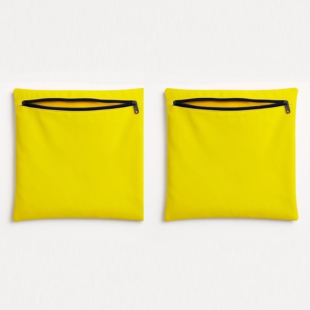 Kit 2 Capa De Almofada 42cm Decorativa Suede Sofá Poltrona Amarelo