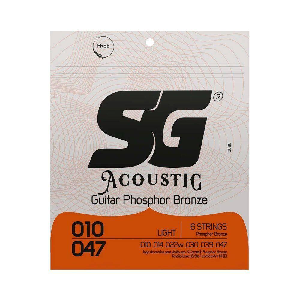 Encordoamento Sg P/ Violão Aço Phosphor/bronze Light 10/47 - Ec0470
