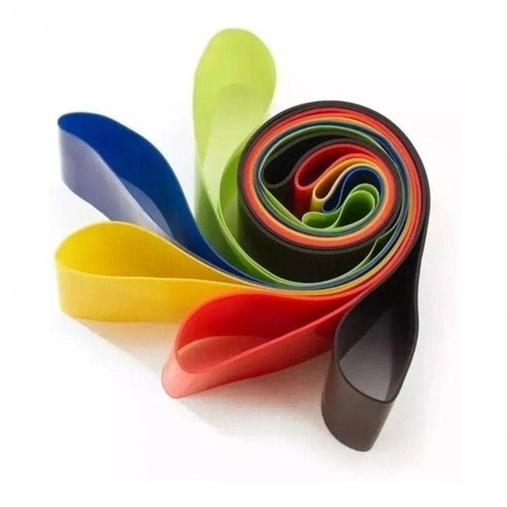 Kit 5 Faixas Elásticas Thera Band Exercícios Em Casa