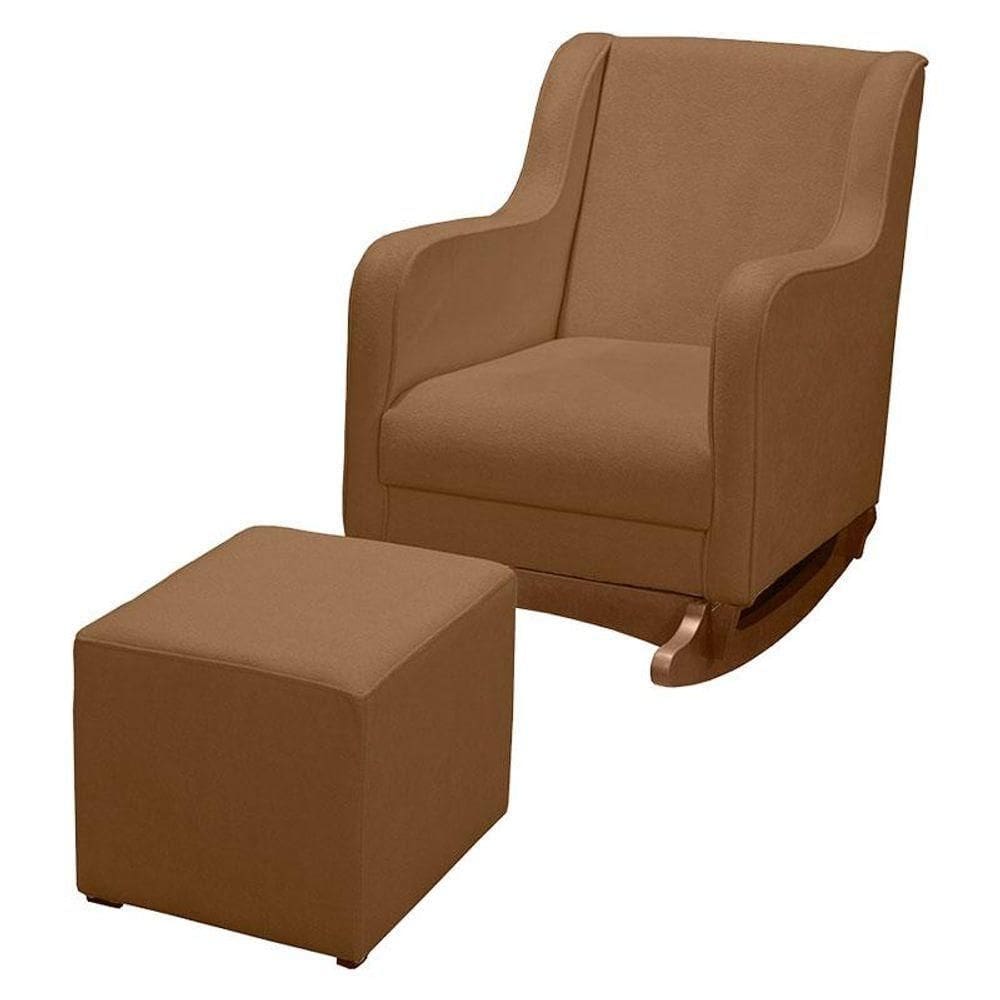 Poltrona Amamentação Aquila Plus Com Puff Boucle Mostarda - Fratello