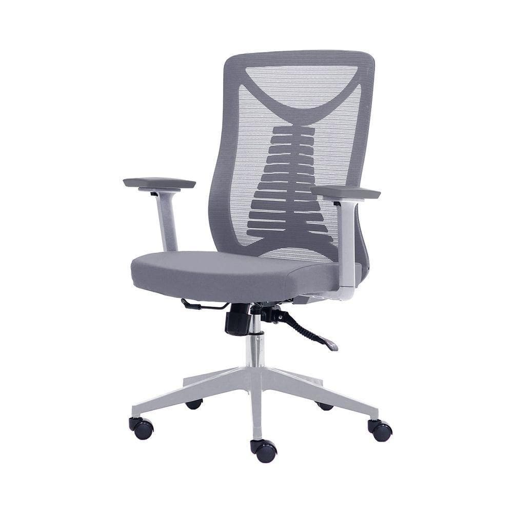 Cadeira Escritório Nr-17 Giratória Diretor Vancouver Cinza Braços 3d Cinza