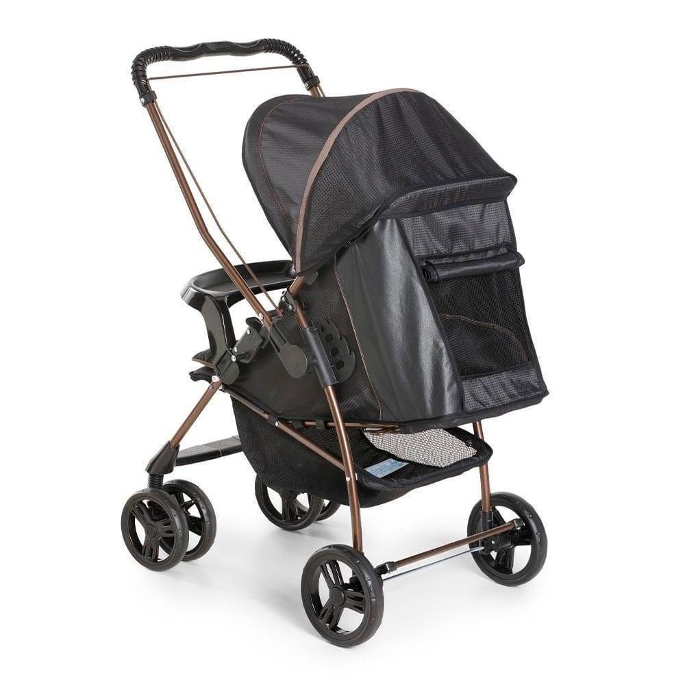 Carrinho De Bebê Galzerano Milano Reversível Preto Cobre