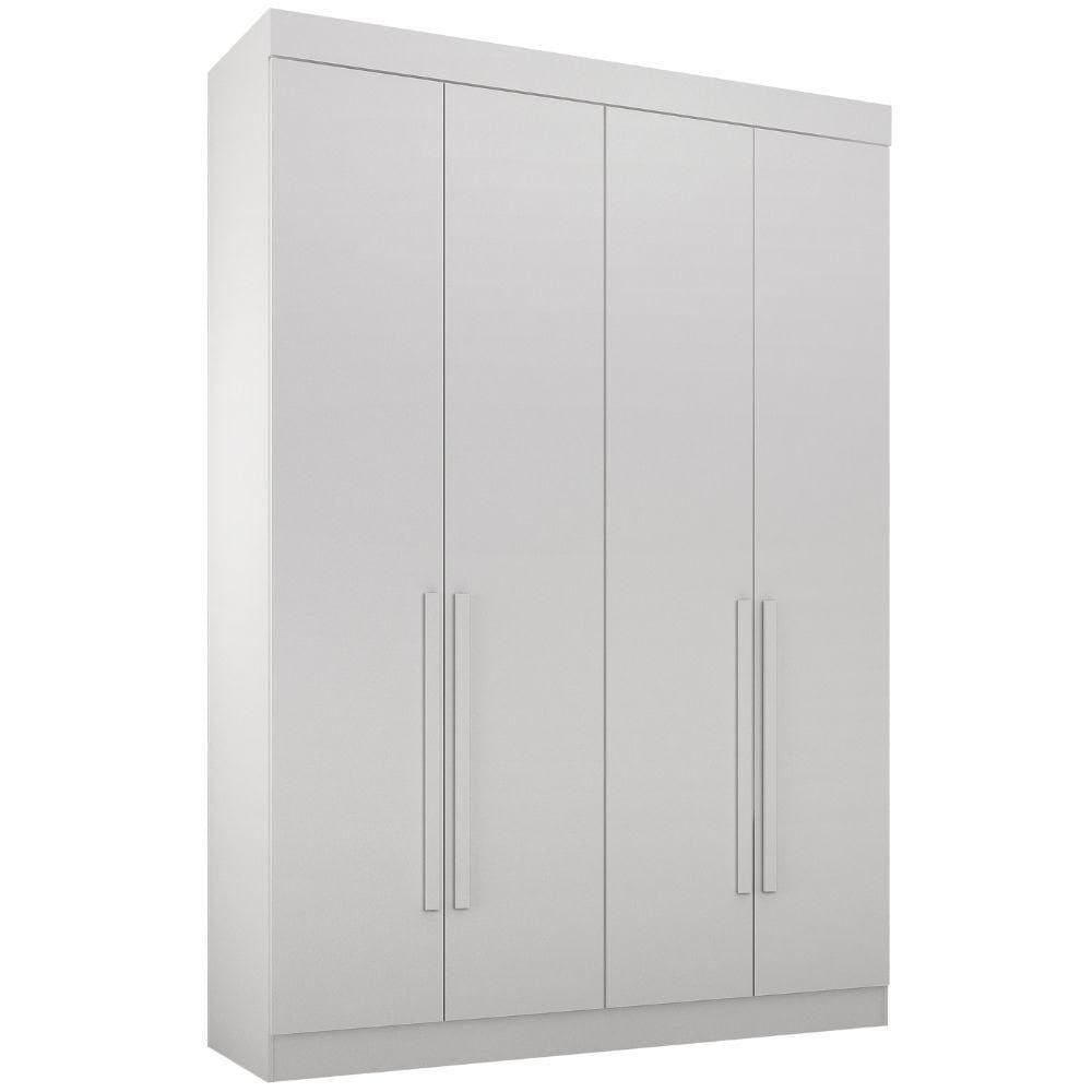 Guarda Roupa Modulado Individual Orion Branco 4 Portas 3 Gavetas Leifer Móveis