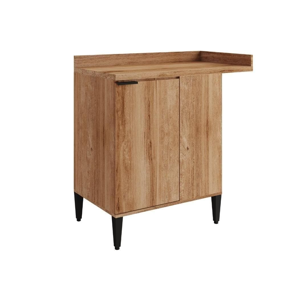 Balcão De Cozinha Canto Miami 1 Porta Com Tampo Carraro Freijó