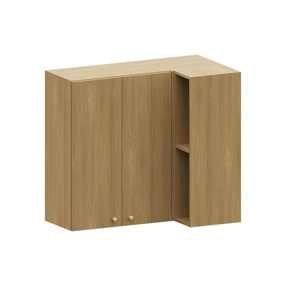 Armário Aéreo Canto Reto 95cm 2Pts C/ Nicho Elegance Lucian