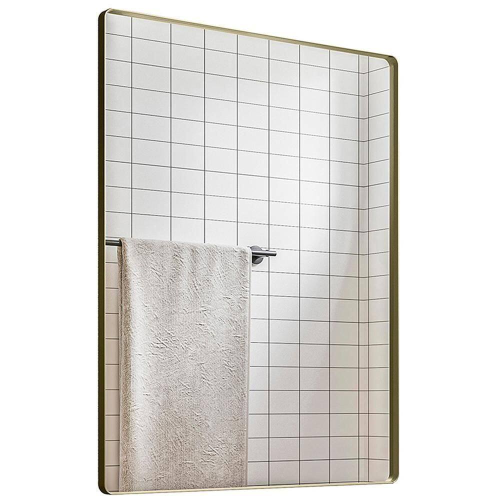 Espelho Decorativo Skkar Retang 92x62 Moldura 25 Cm Dourado Dhom Dourado