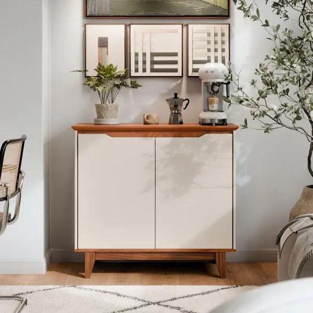 Aparador Buffet Balcão 2 Com Gaveta Portas Gucci Off Freijo