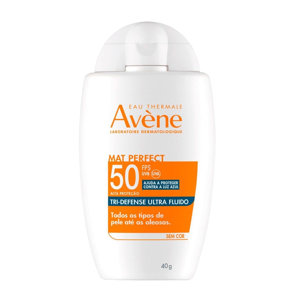 Protetor Solar Tri-Defense Ultra Fluido Avene N50 Mat Perfect Sem Cor 40G
