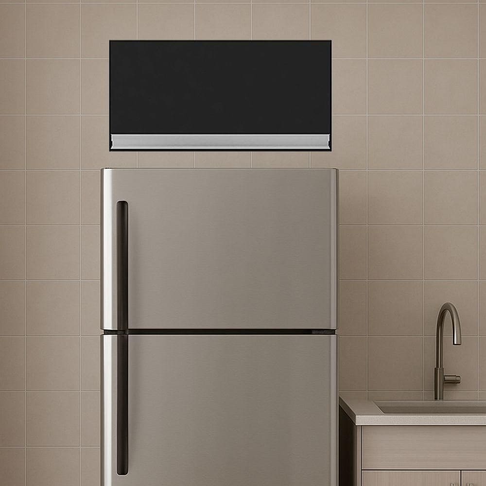 Armário Cozinha Aéreo Geladeira 60cm Basculante Leticia A01 - D`rossi Preto