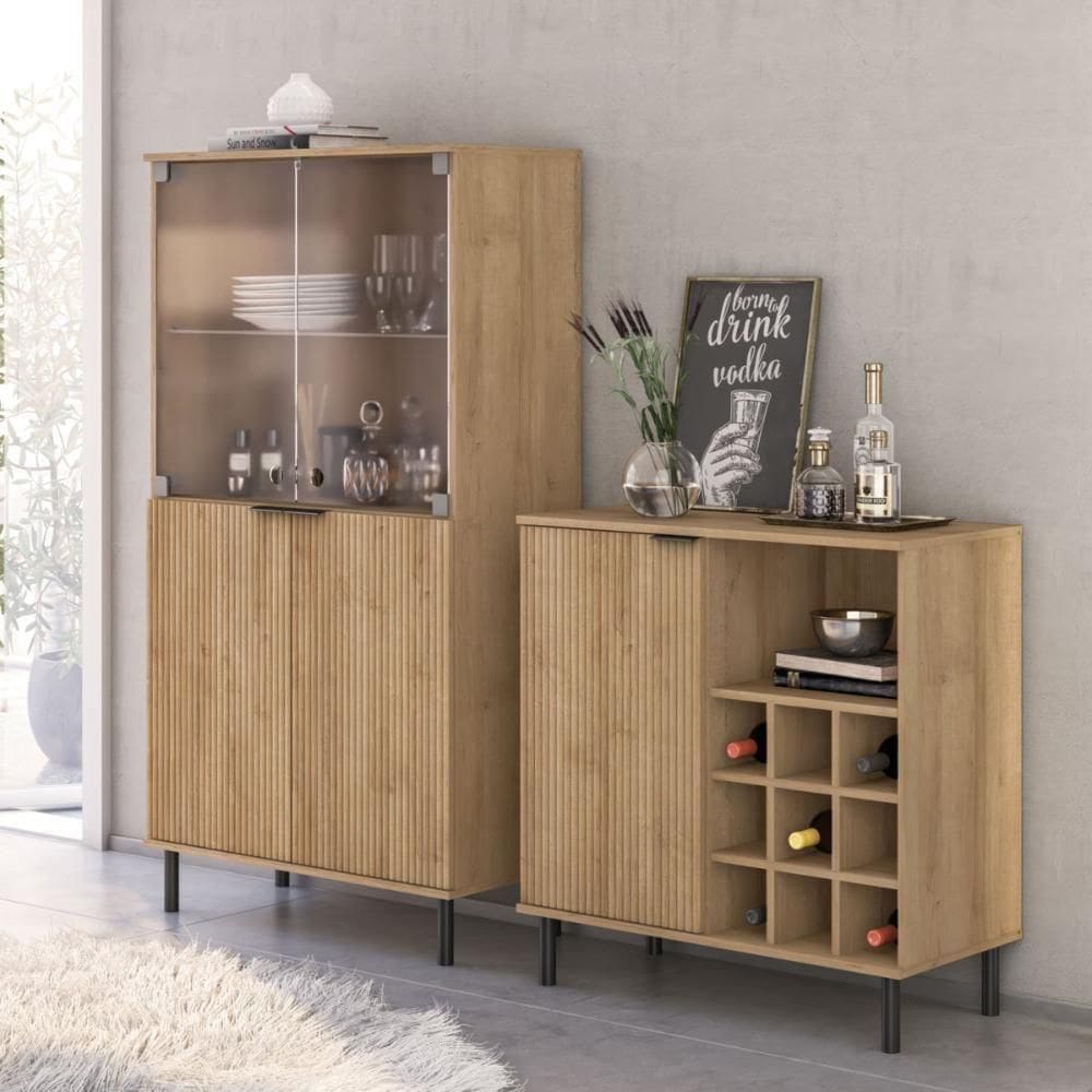 Aparador Bar Adega + Cristaleira Ditália R-633 E-964 Riviera