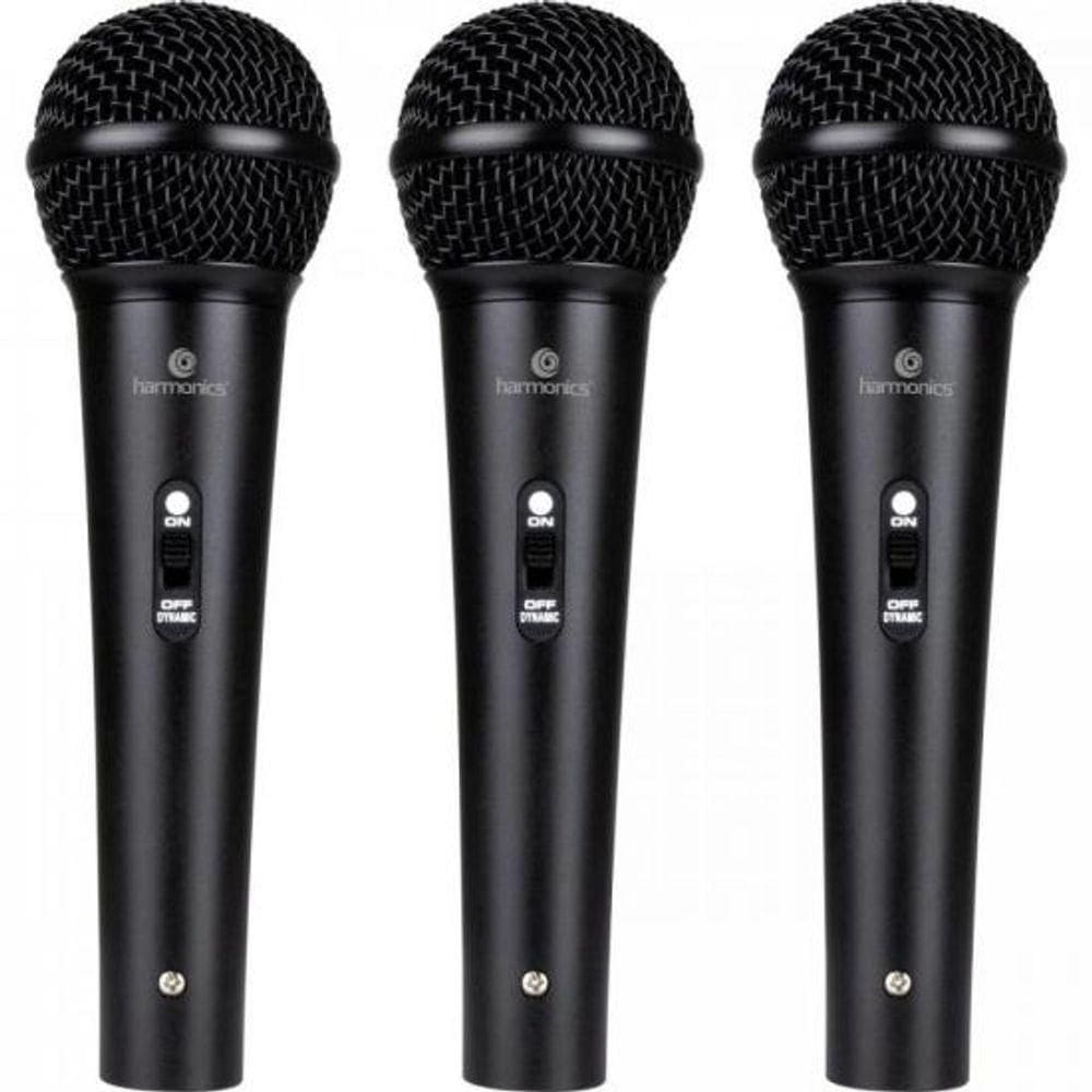 Kit C- 3 Microfones Dinamicos Cardioide Mdu201 Harmonics - Ki - 3