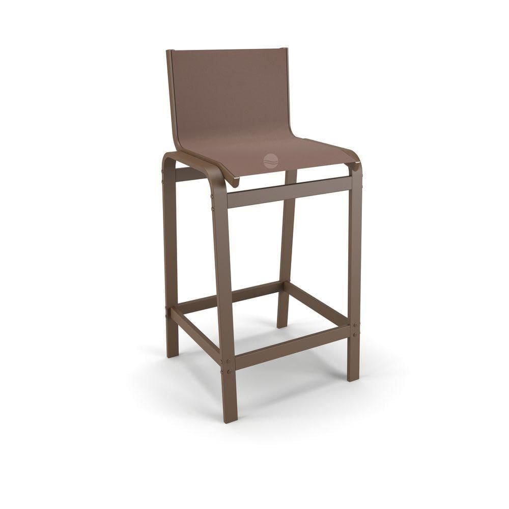 Banqueta Alta Cozinha Balcão Bancada Alumínio - Marrom